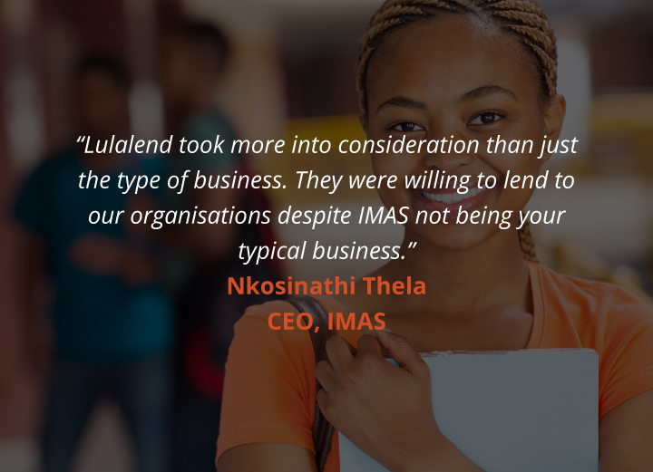 Nkosinathi Thela, CEO of IMAS Smiling 